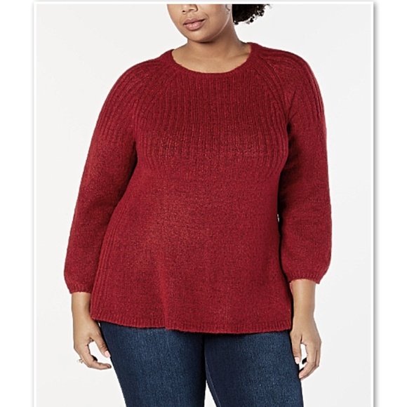 Style & Co. Sweaters - Style & Co Macy's Plus Chenille Tunic Sweater NWT! Red